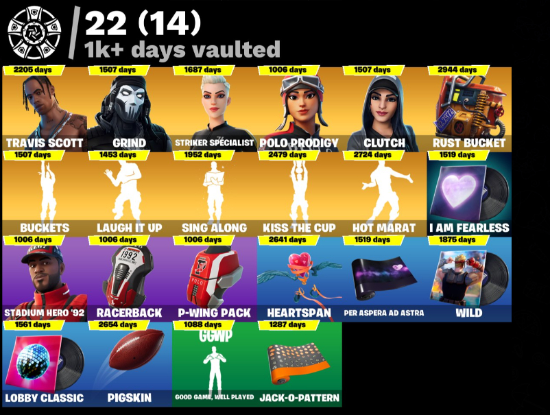 Conta muito rara ikonic travis e outros bundles tem doll em campeonatos oficiais