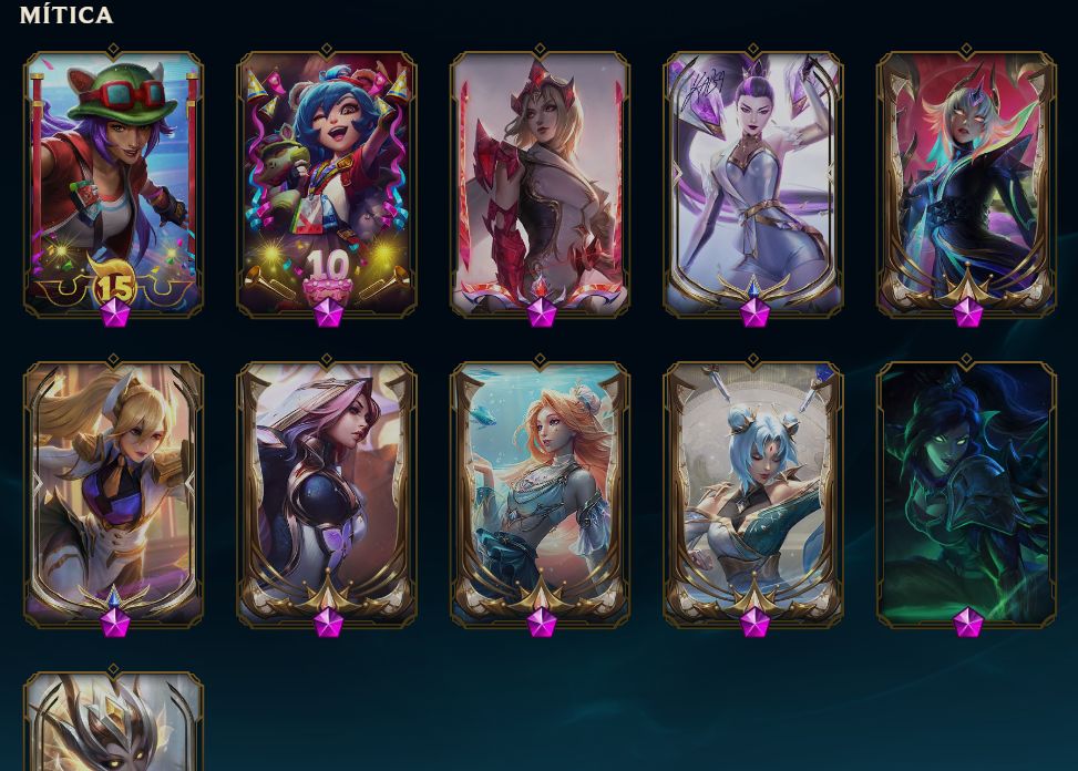 Conta LoL Level 609 | 383 Skins | Full Acesso | BR
