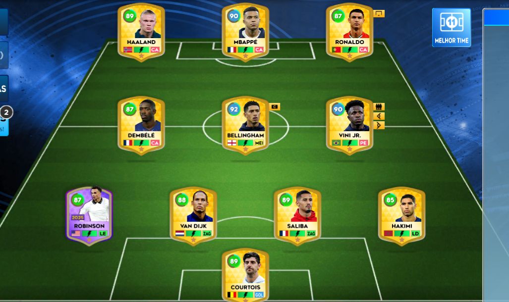 Conta de dls top com messi cr7 mbappe