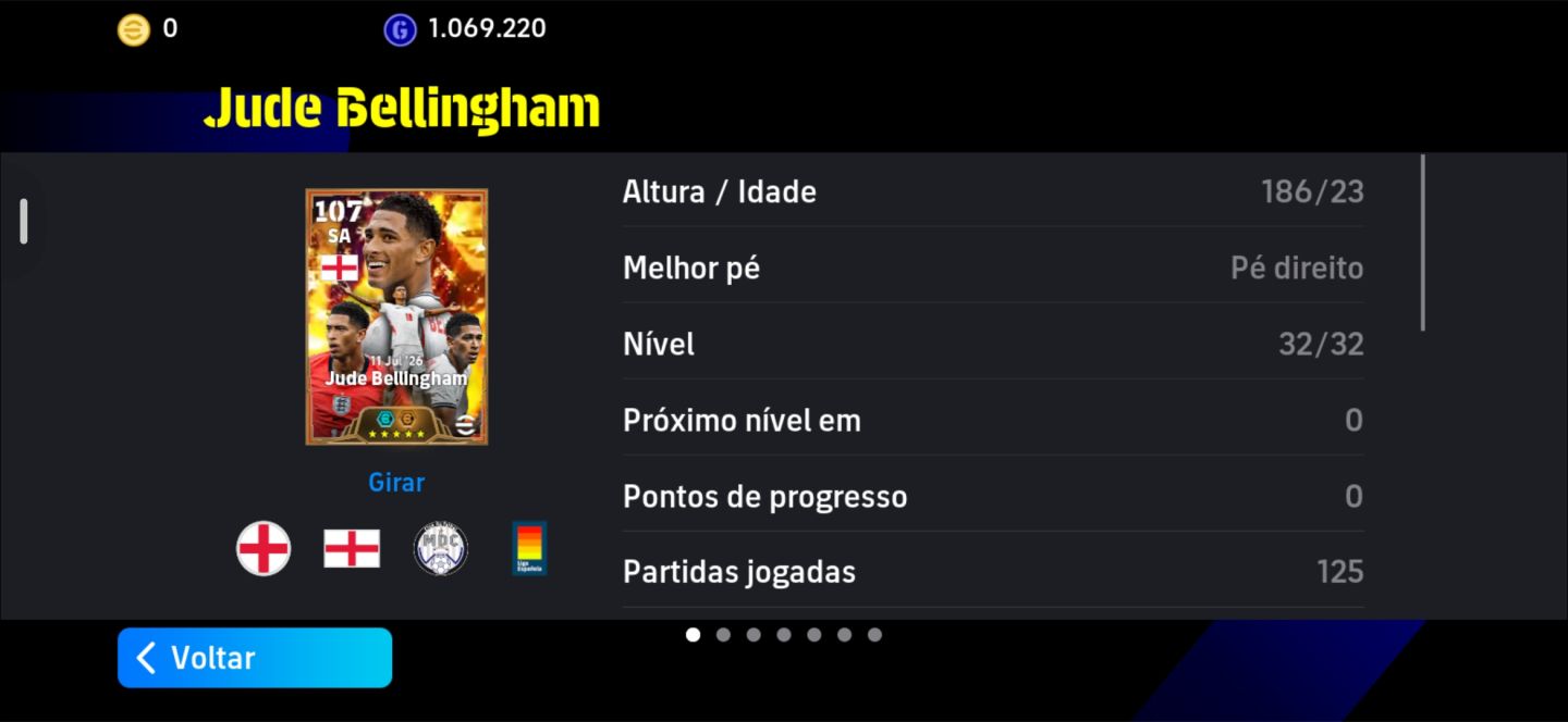 CONTA EFOOTBALL INICIANTE COM BELLINHAM BIG TIME