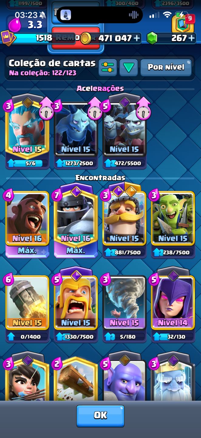 Conta Clash Royale - LVL 15 ( 12500+ ) Troféus