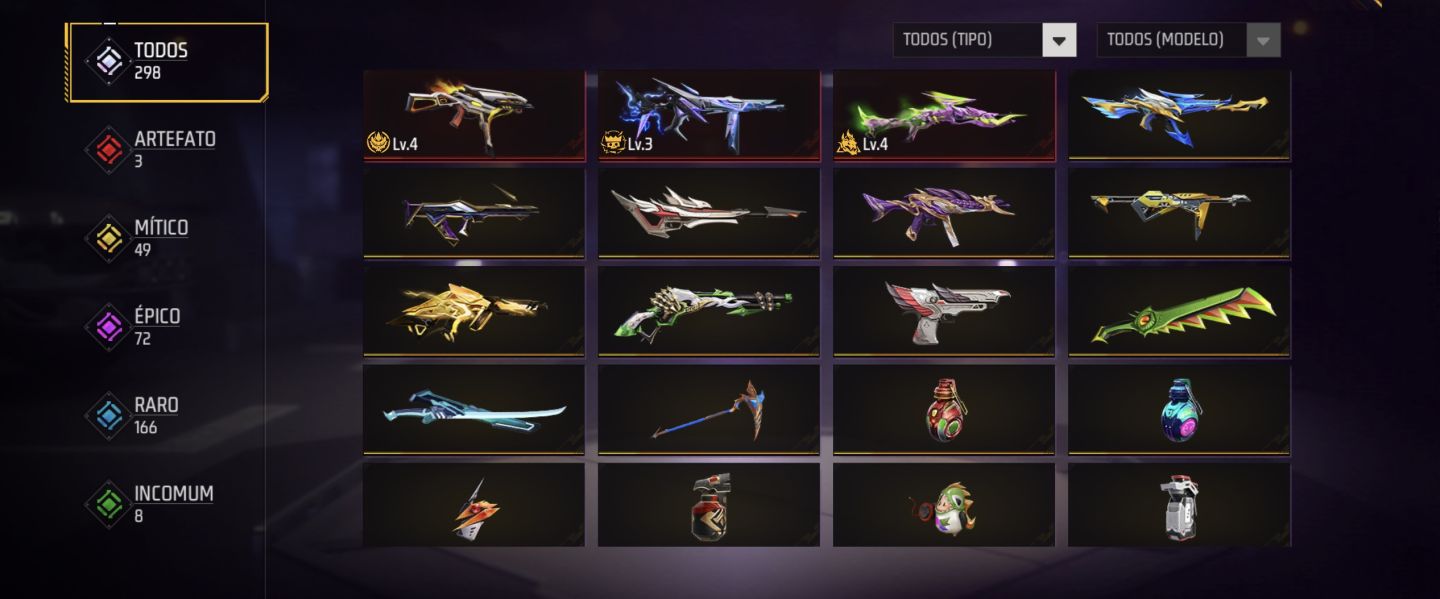 CONTA PRIME 5 GEMADINHA EVOLUTIVAS, ENTRADA BASTANTE SKINS FEMININA + 300 PEITAS