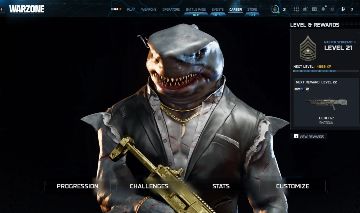 CONTA WARZONE RARA COM SHARK, SKINS RARAS, ARMAS RARAS, 10 PACOTES, UNICO DONO
