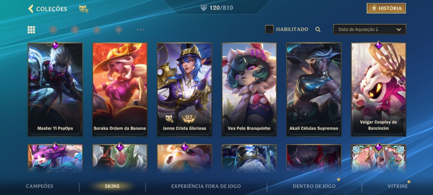 Conta de Wild Rift-todas as skins do yone
