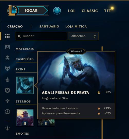 SKIN BRAUM VITORIOSO + [ PRATA 3 80% DE WIN RATE ] + [ TROCA NICK ]