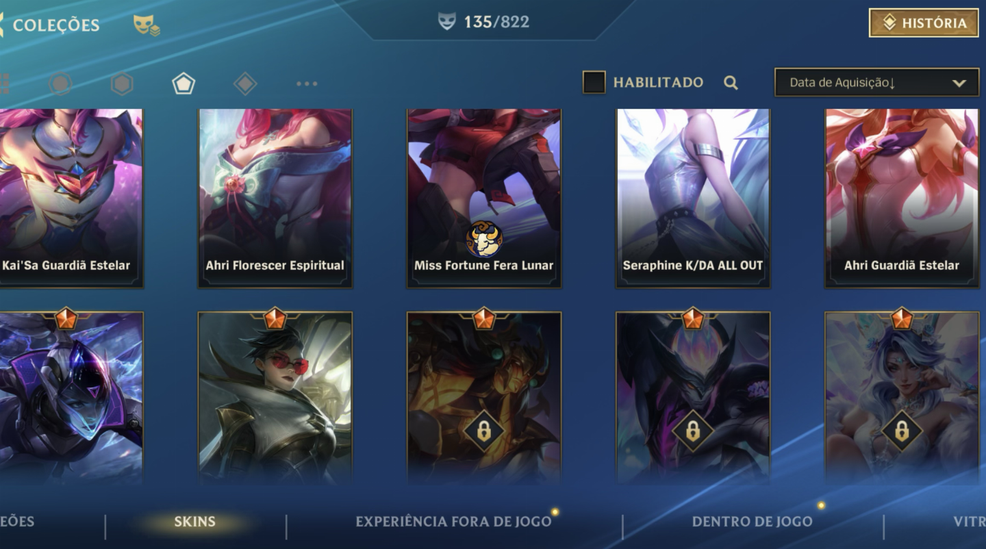 Conta wild rift nível 173 com todos os dados
