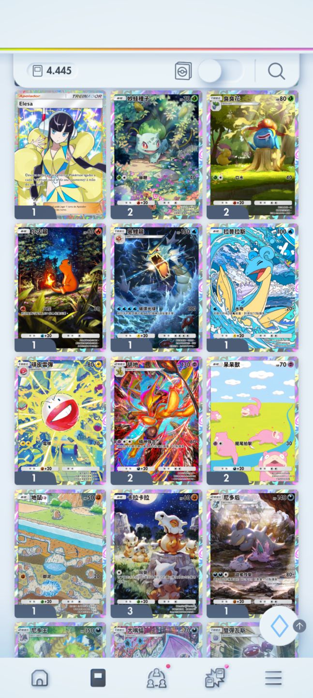 Conta Pokémon tcg