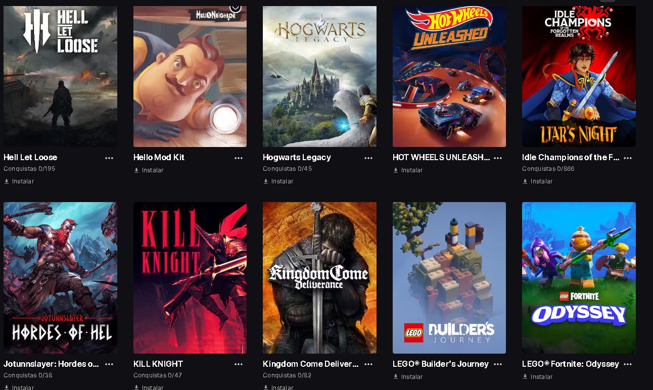 Conta Epic Games com mais de 70 games..