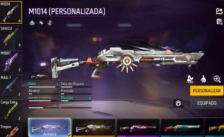 CONTA DE FREE FIRE COM CABELO ROSA, GENOS ONE PUNCHMAN, MANOMAX E ANJO VERMELHA