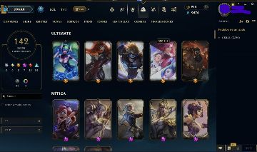 Conta LoL | Unranked | 142 Skins | 5 Ultimates | 7 Místicas