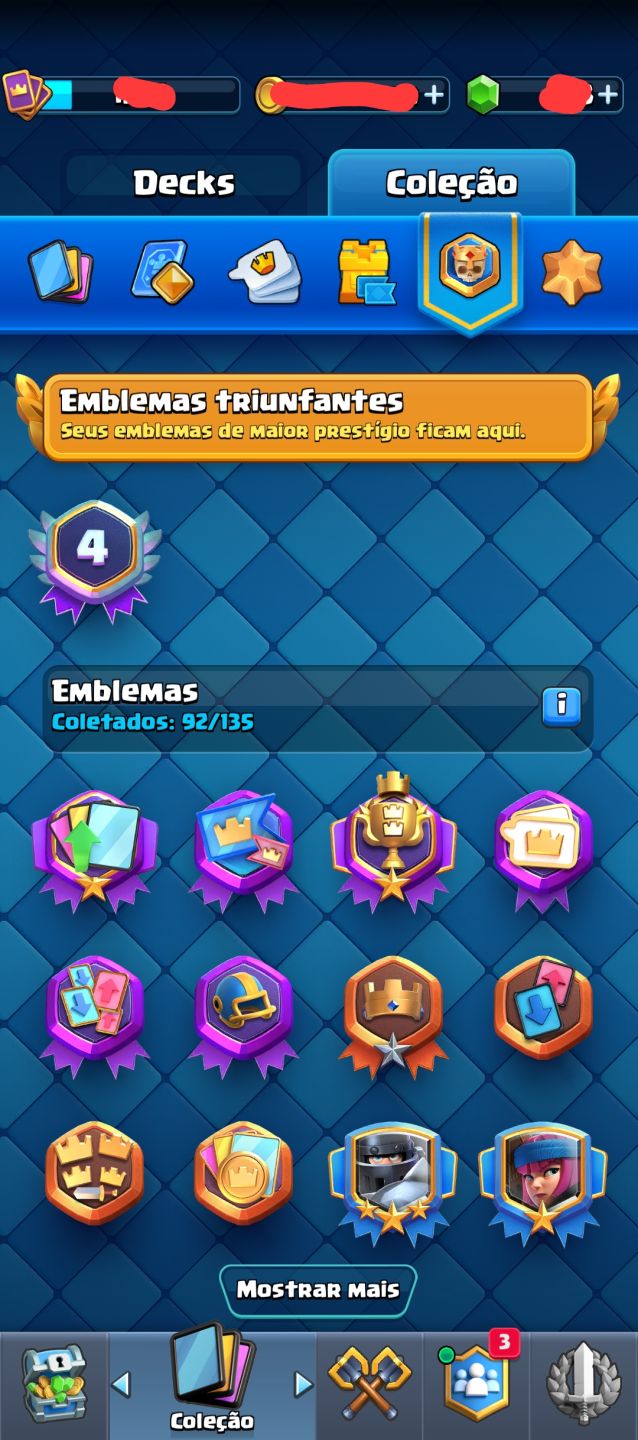 CONTA CLASH ROYALE ARENA 28 COM CONTA DE BRAWL STARS ( FULL ACESSO)