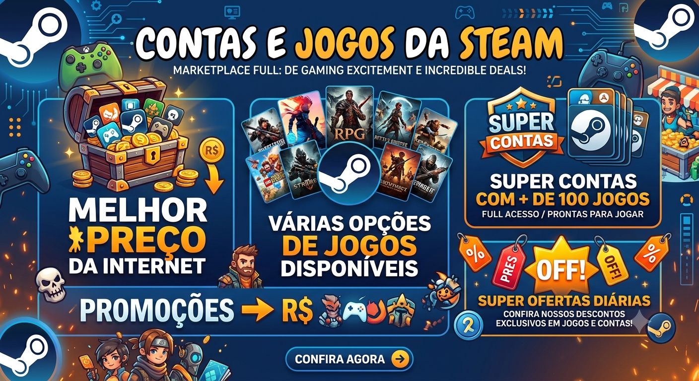 Jogos e super contas da STEAM
