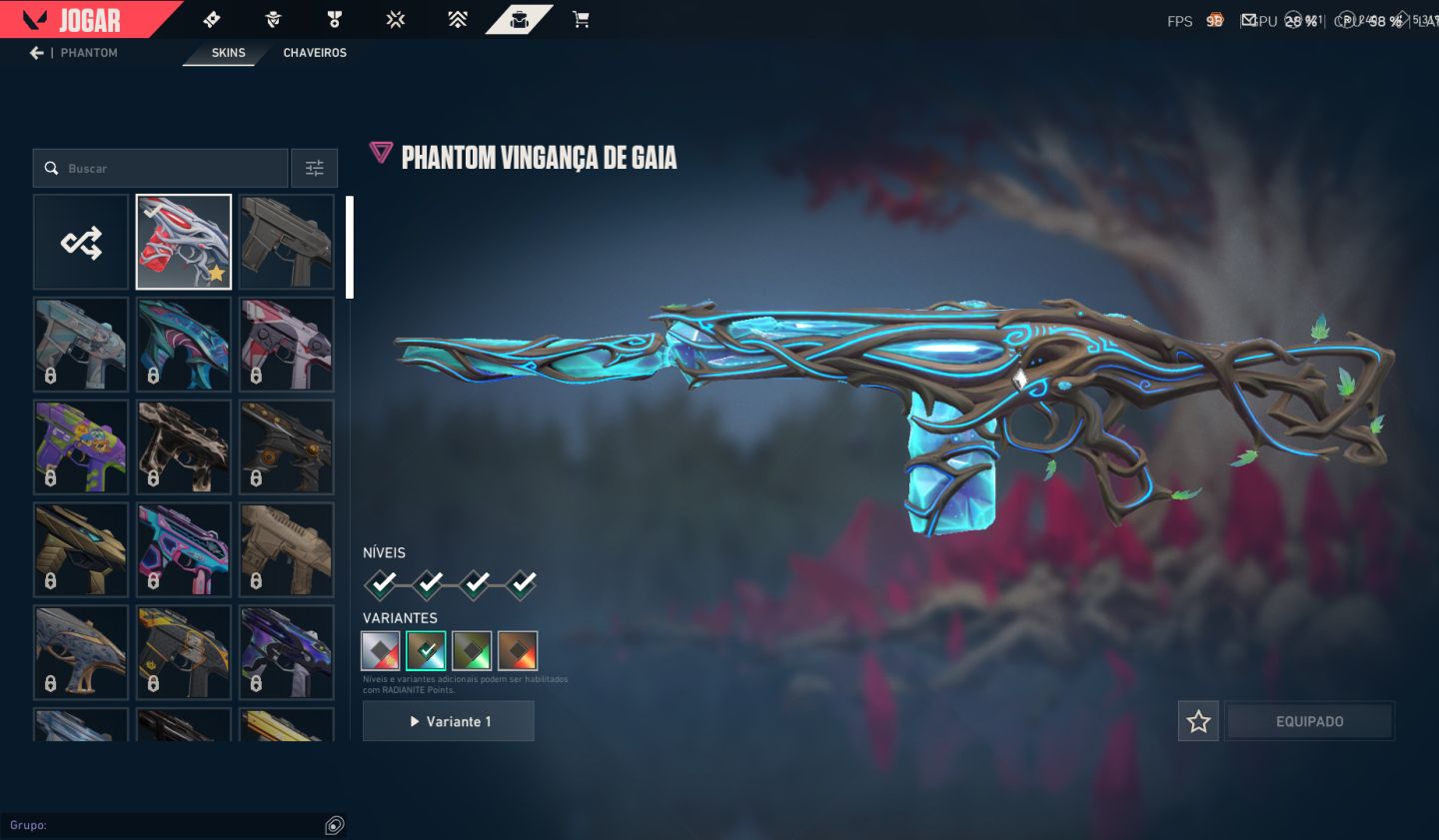 CONTA VALORANT FULL ACESSO NÍVEL 80 | PHANTOM VINGANÇA DE GAIA