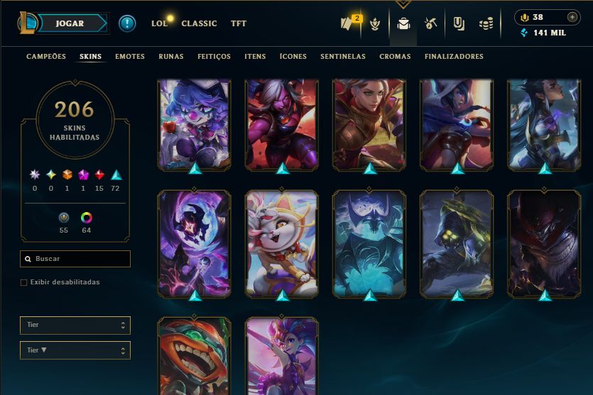CONTA VALORANT PLATINA LEVEL 312 + CONTA LOL COM 200 SKINS FULL ACESSO