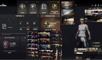 CONTA PUBG LVL500 7 PROGRESSIVAS 6500H + CARRO + SKINS RARAS