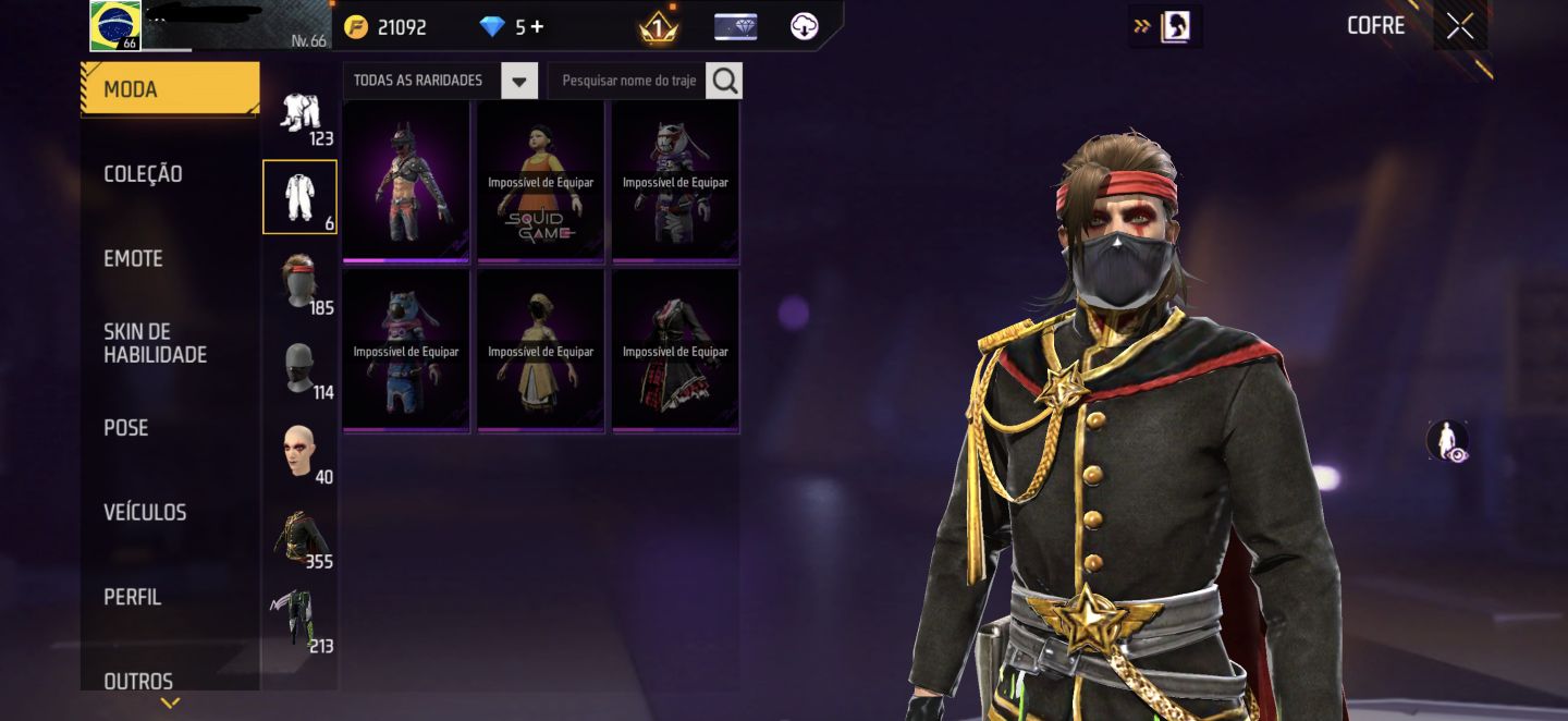 Conta Free Fire Angelical Verde - Skins Antigas - Muito top