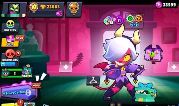 CONTA BRAWL STARS RARA! Colette Trixie, Vírus 8-Bit Original, Poco Starr e mais!
