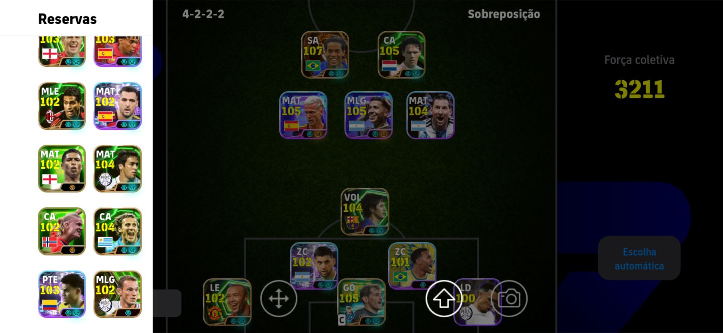 Conta efootball ronaldinho 107 blitz van basten 105