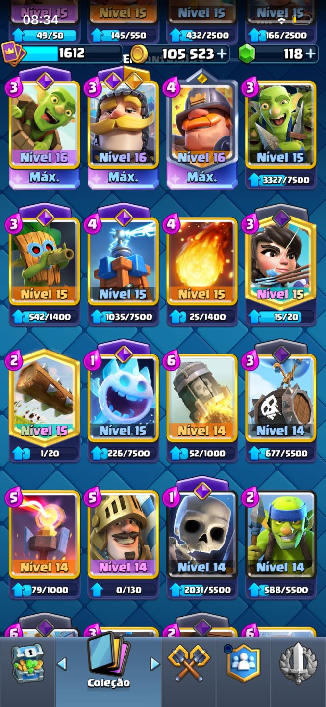 Conta Clash Royale Coleção Completa CL 1612