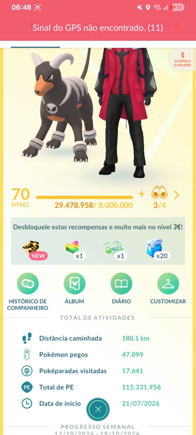 CONTA POKEMON GO LEVEL 70