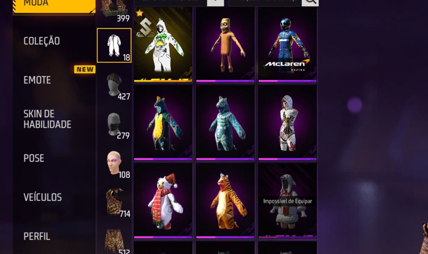 CONTA DE FREE FIRE ANTIGA valor negociável