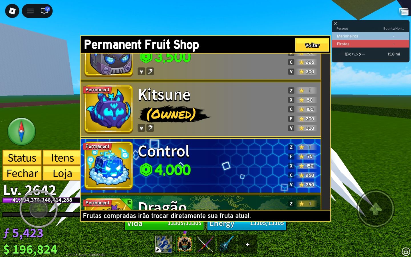 Conta blox fruits