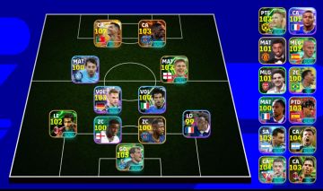 CONTA DE EFOOTBOLL COM Cristiano Ronaldo e dembele big time