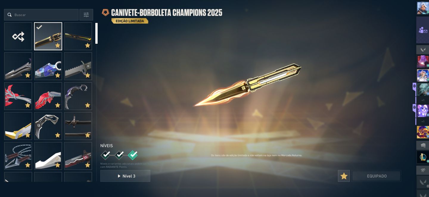 Conta de Vava com 72 Skins de Loja, Incluindo Pacotes Champions