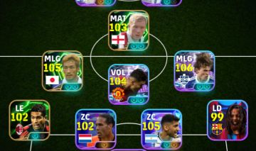 CONTA EFOOTABAL COM CASEMIRO + NICO PAZ + NAKATA + ROMERO