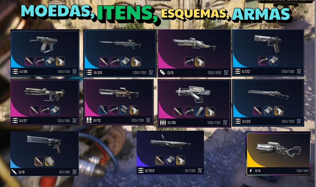 ARC Raiders - Materiais,Esquemas,Armas LVL 4 con Accesorios - Preço TOP