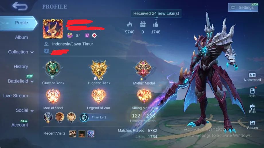 CONTA MOBILE LEGENDS COM 213 SKINS [SMURF] LEIA A DESCRIÇÃO