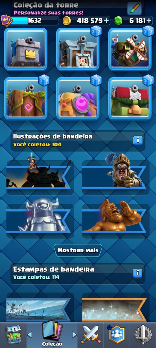 CONTA CR 9 ANOS 14K TR | 100% CARTAS | LEVEL 16 + 18 EVOS
