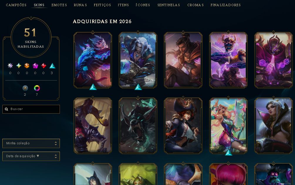 CONTA DE LOL - OURO 2 (SOLO/DUO) - LVL33 - HONRA 5 - IMPECÁVEL MMR ALTO