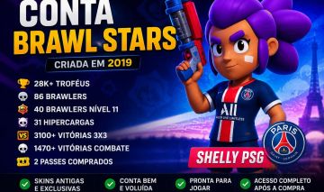 CONTA DE BRAWL STARS 28+ TROFEUS- CONTA DE 2019- COM MUITAS SKINS