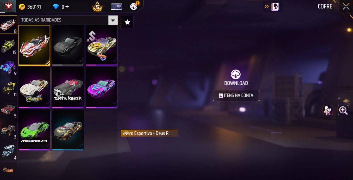 CONTA ANTIGA DE FREE FIRE- ( 6 ANOS)