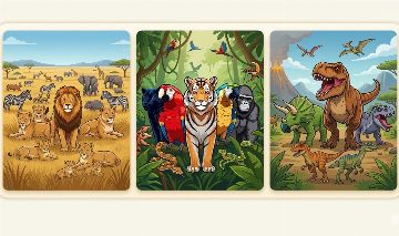 Conta com Savannah life, Jungle Life e Dino Life