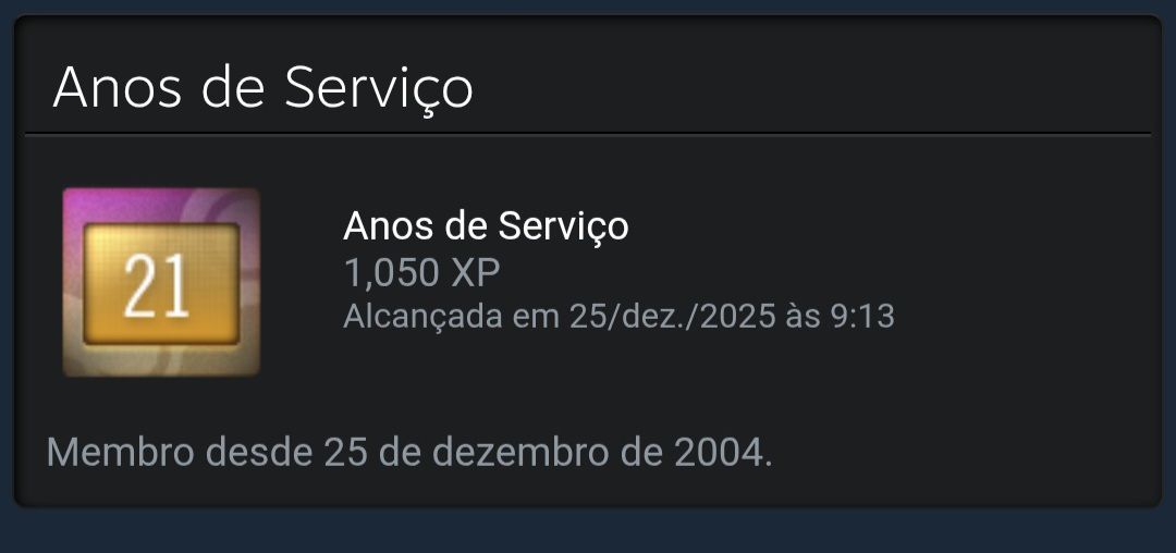 Conta steam com 6 digitos (21 anos de conta)