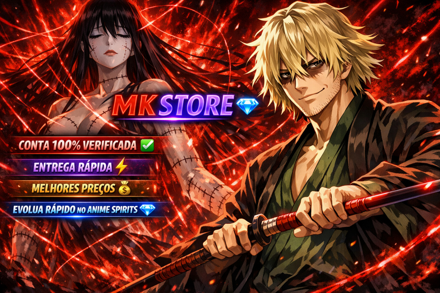 Anime Spirits up na sua conta [preço baixo ] | Gems, Souls, Swords e Serviços