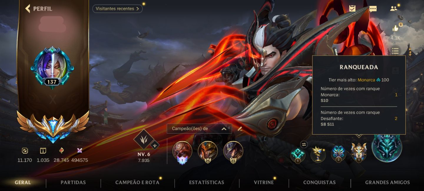 Conta ex monarca wild rift