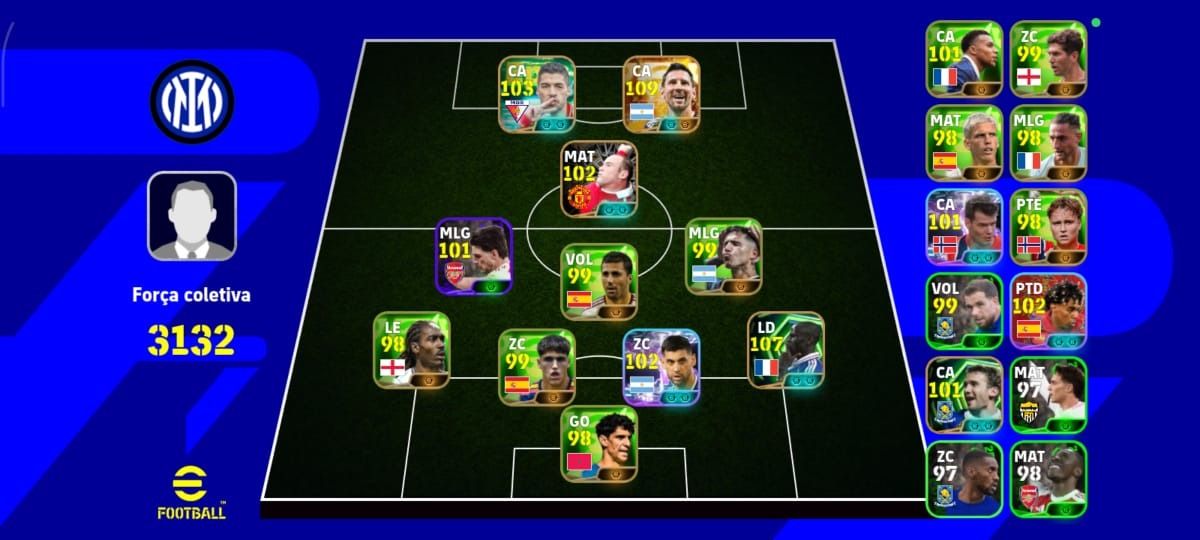 Conta Efootbal com MESSI BIG TIME 111 & Thuram 107