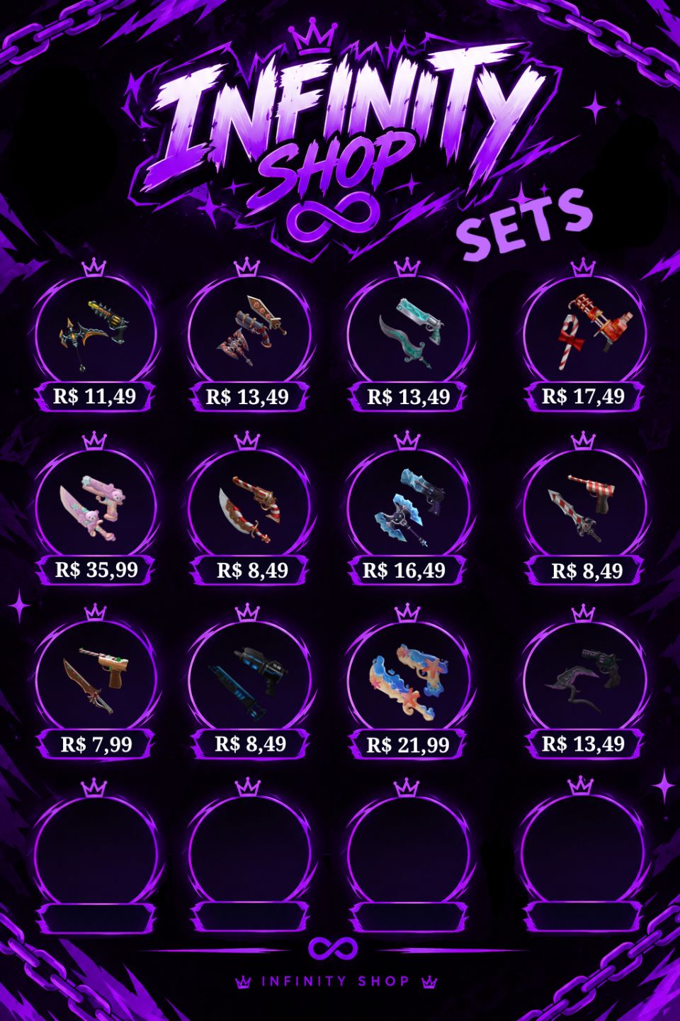 GODLYS & SETS MELHORES PREÇOS - MM2 MURDER MYSTERY 2