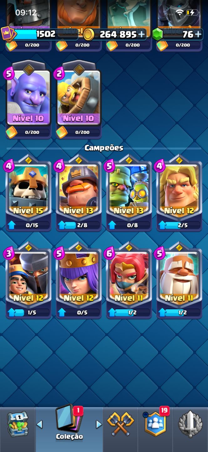 CONTA CLASH ROYALE PICO 12.009 TROFÉUS + COLEÇÃO COMPLETA