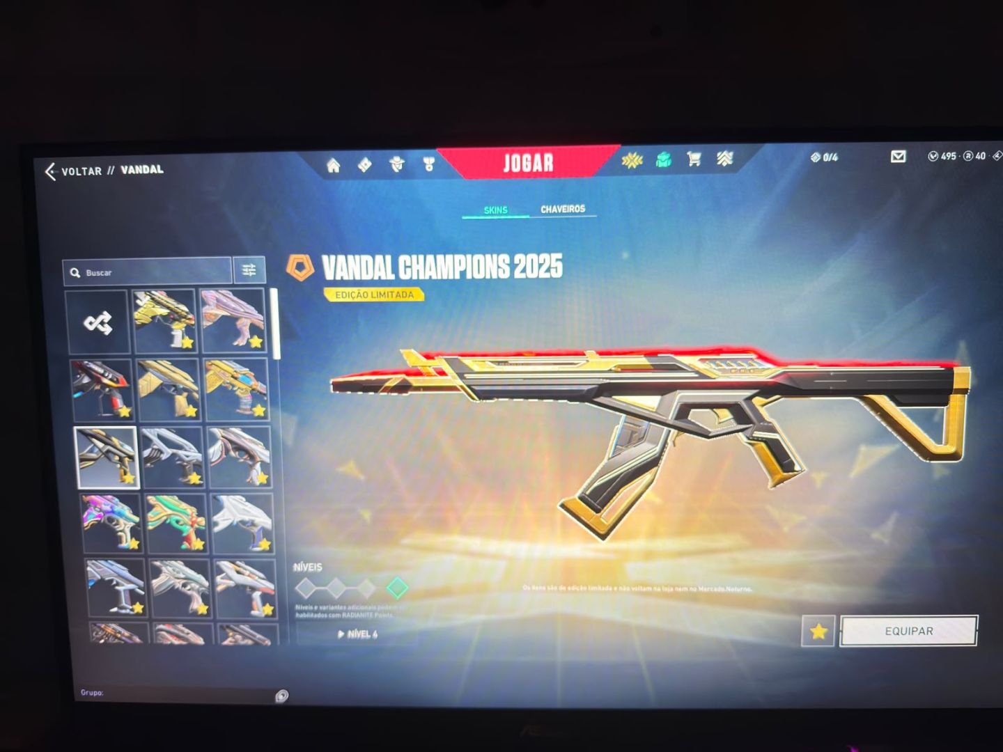 CONTA VALORANT TOP [X]SKINS PREMIUM+[X]VANDAL/PHANTOM/FACAS, ACESSO TOTAL (FA)