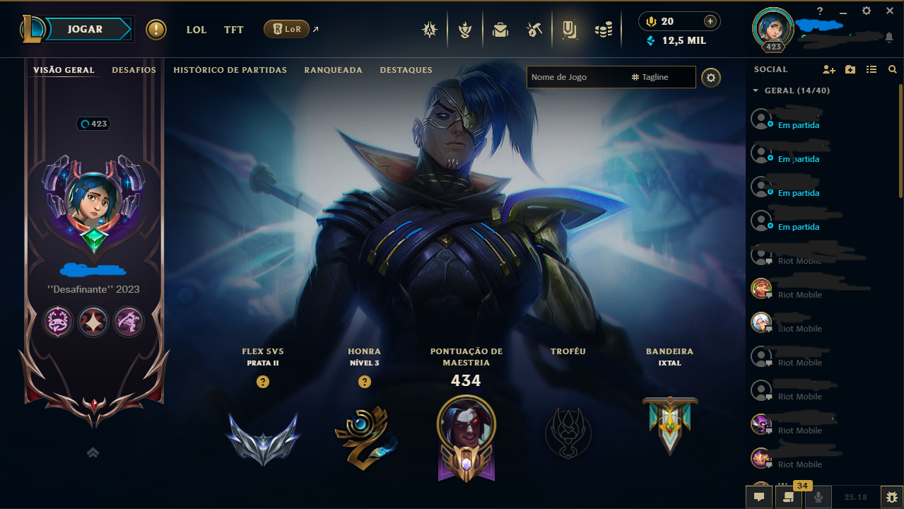 Conta de Valorant e LoL, muito boa e barata, ambas com muitas skins