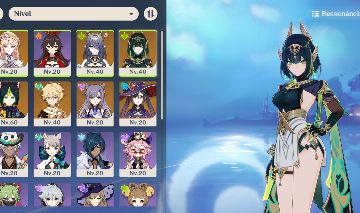 GENSHIN IMPACT CONTA COM LAUMA, NEFER, NICOLE , TIGHNARI C1 + 83 TIROS