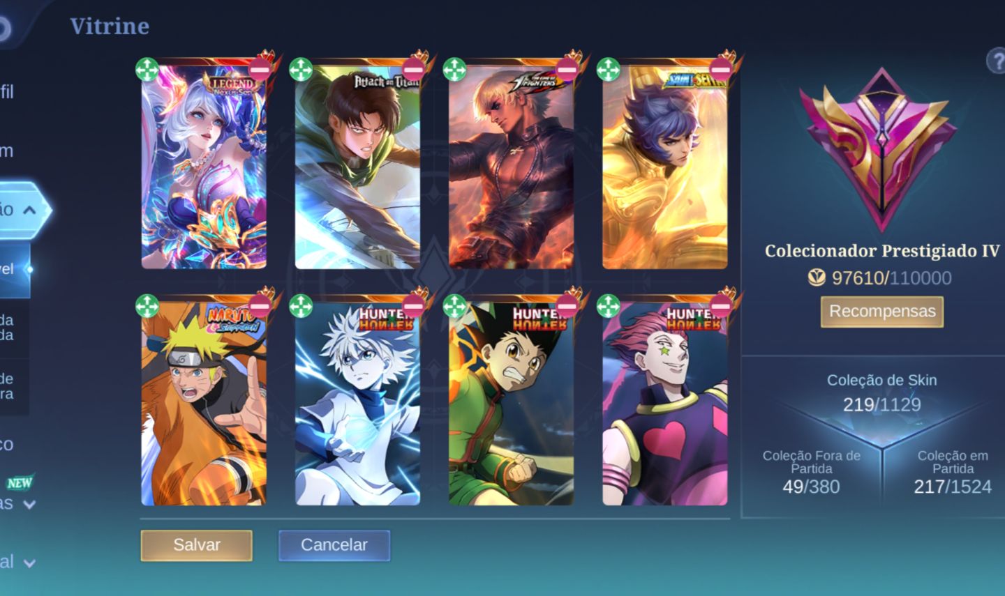 CONTA MOBILE LEGENDS GEMADA COLAB ANIMES