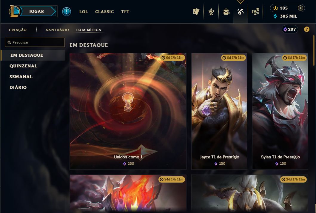 Conta Riot - Gold : 386 Skins LoL