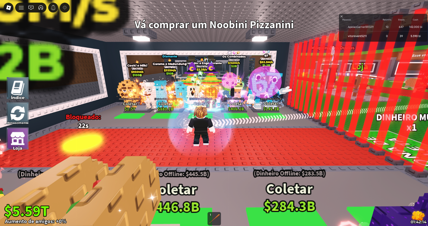 ONLINE! | Roube um Brainrot | Todos os Brainrots e muito mais | Steal A Brainrot