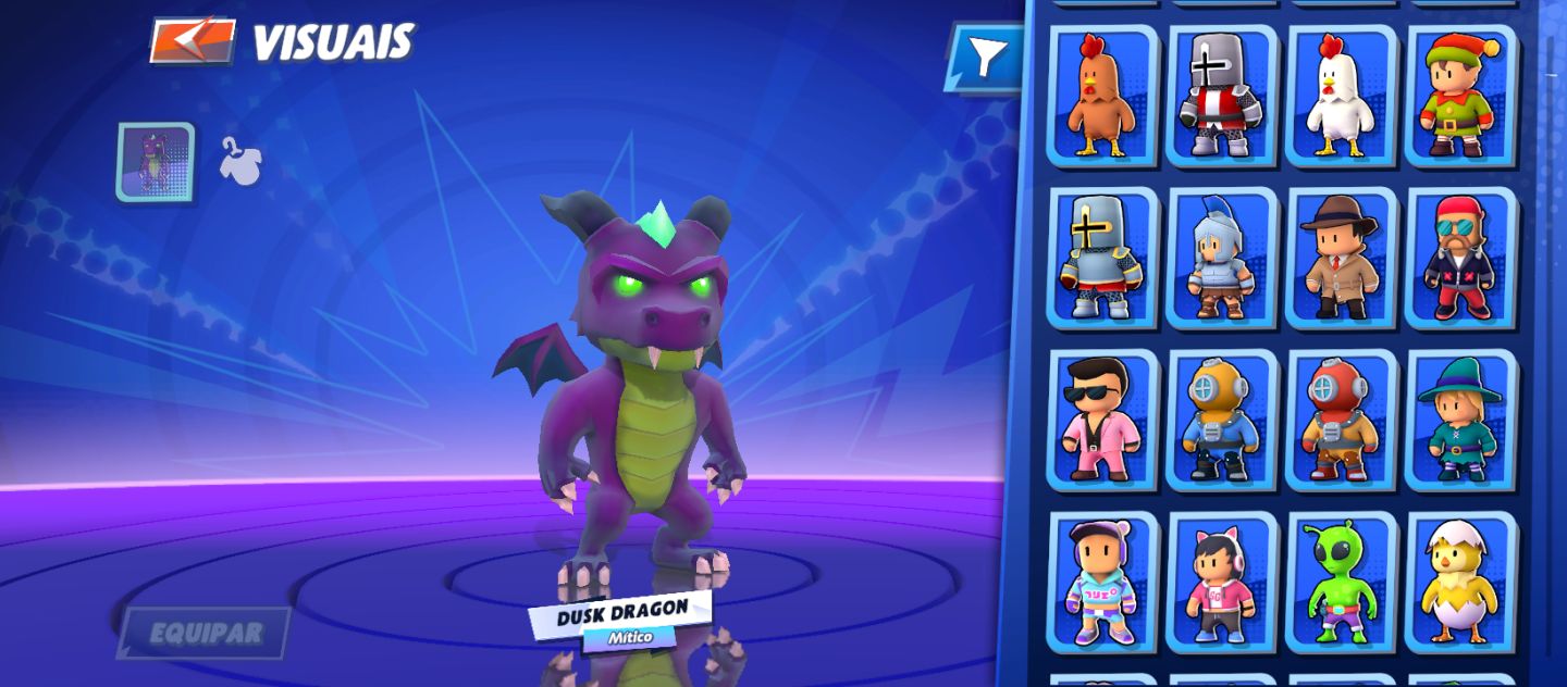 Conta de stumble guys completíssima com mais de 180 skins
