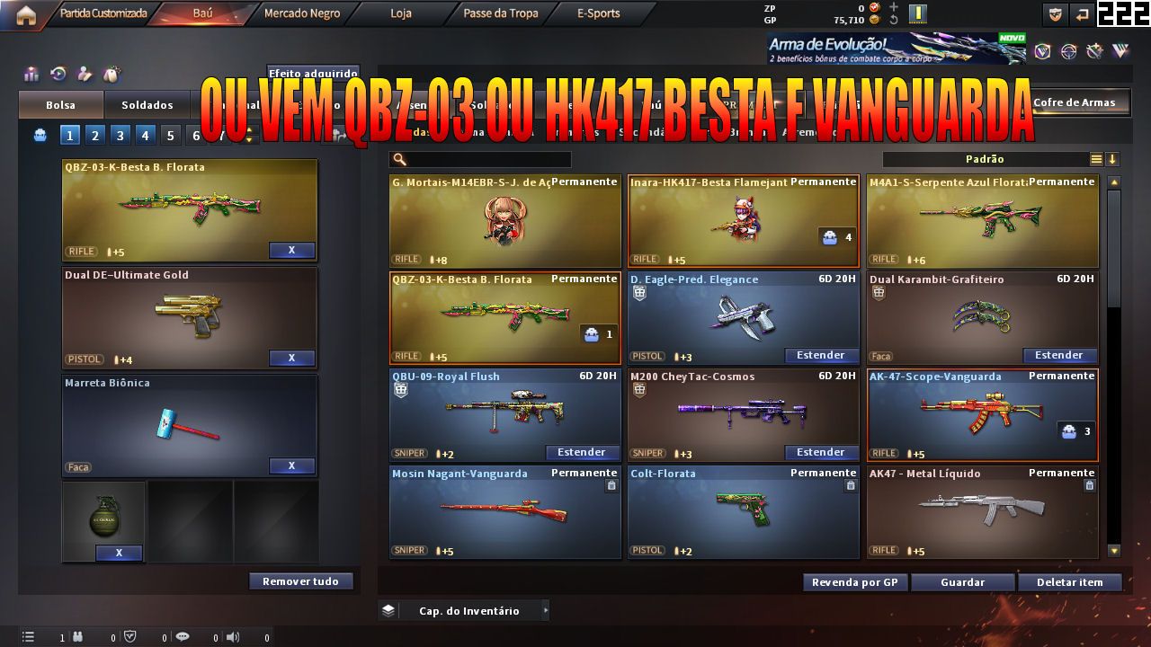 CONTA CROSSFIRE BARATINHA E BOA ARMA DERIVADA DE VIP E CHAR VITORIOSA